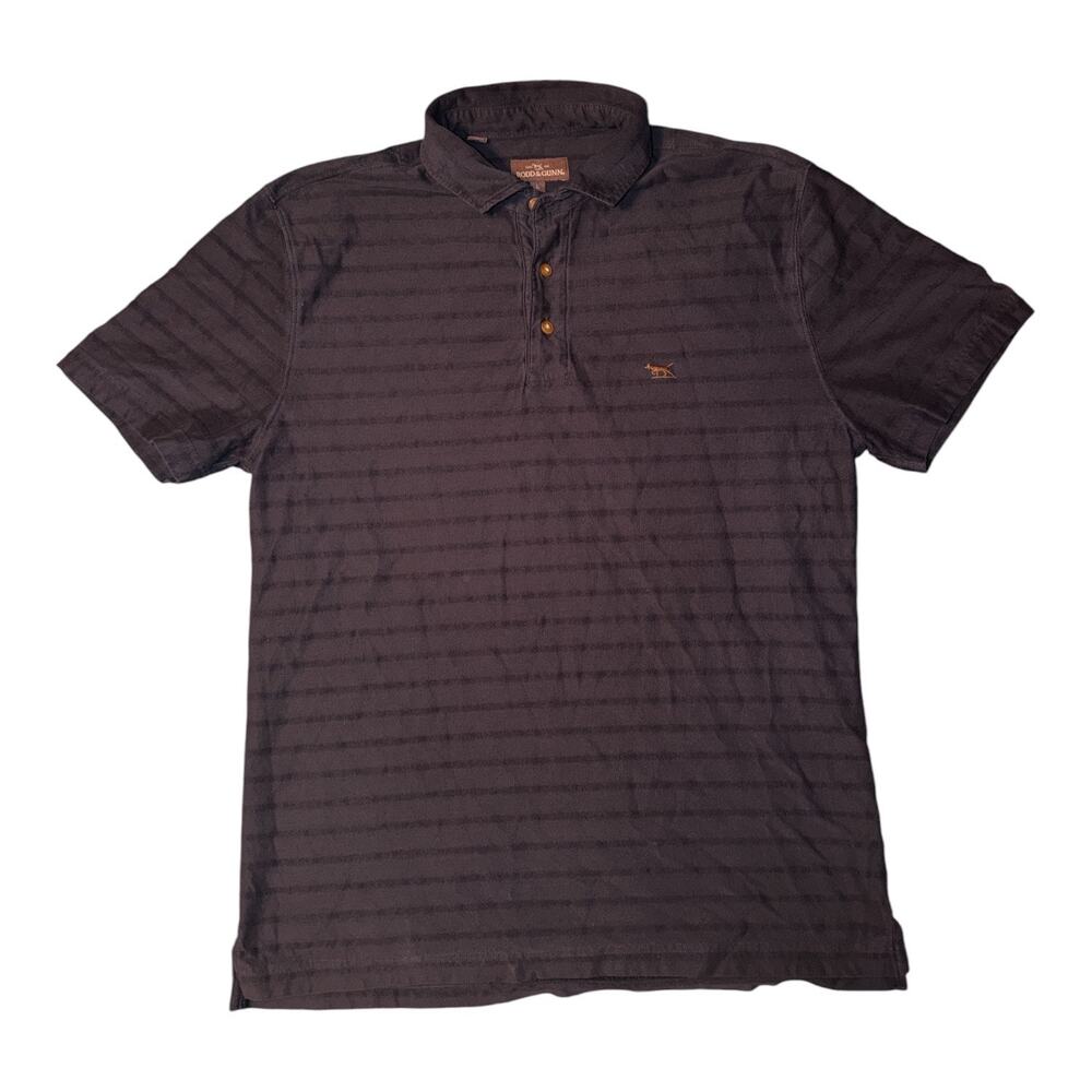Rodd & Gunn Men’s Large Striped Navy Short Sleeve 100% Cotton Polo